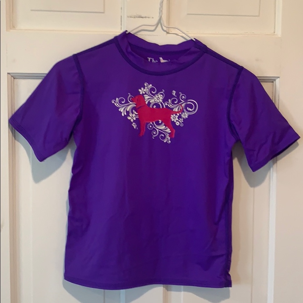 The Black Dog Girls Ocean Tec Purple Shirt Swim Beach, Size Medium